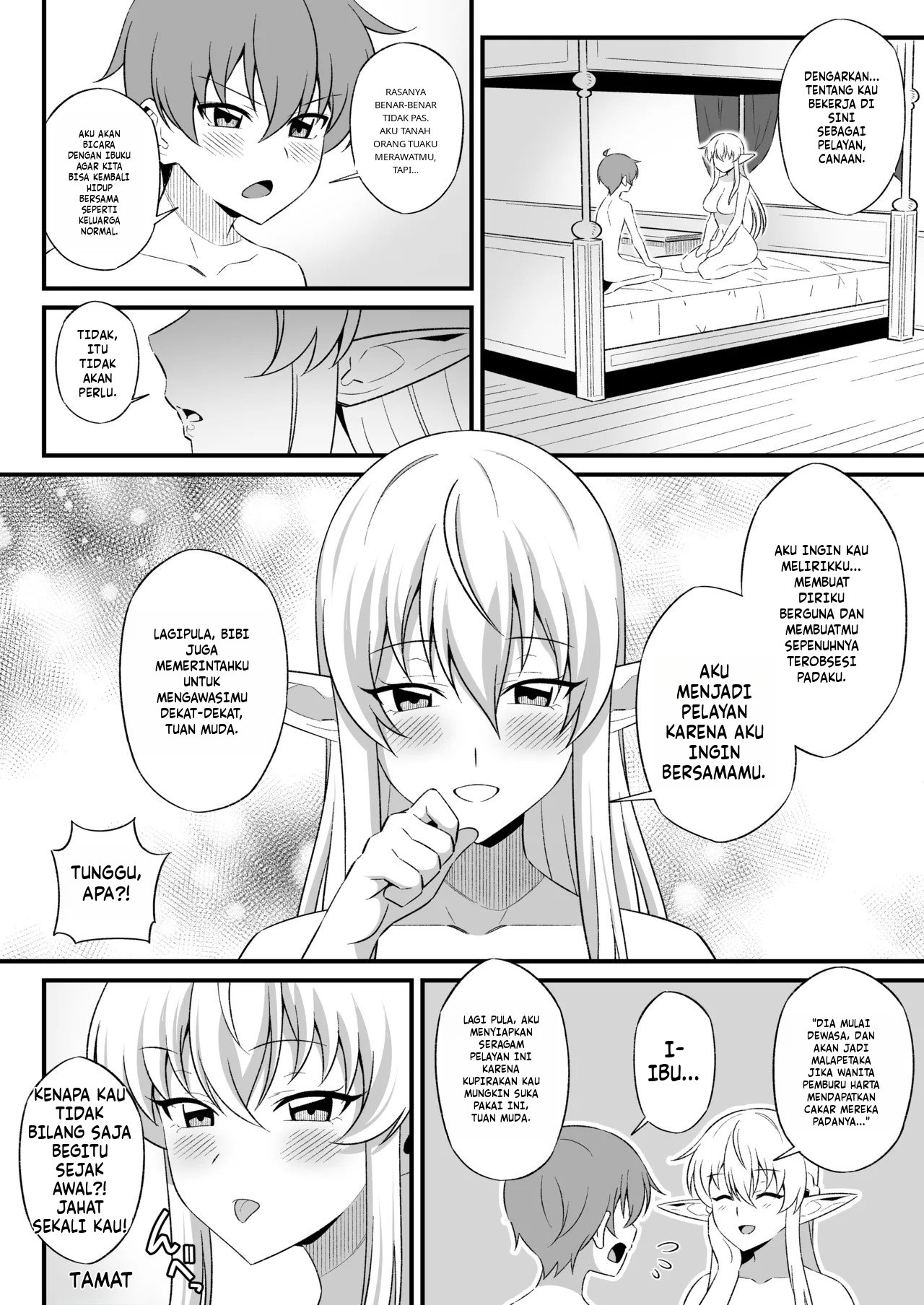 Oyashiki ni Tsukaeru Elf wa Goshujin-sama ni XXXX de Gohoushi Suru no ga Shigoto desu Chapter 1 End – halaman 21