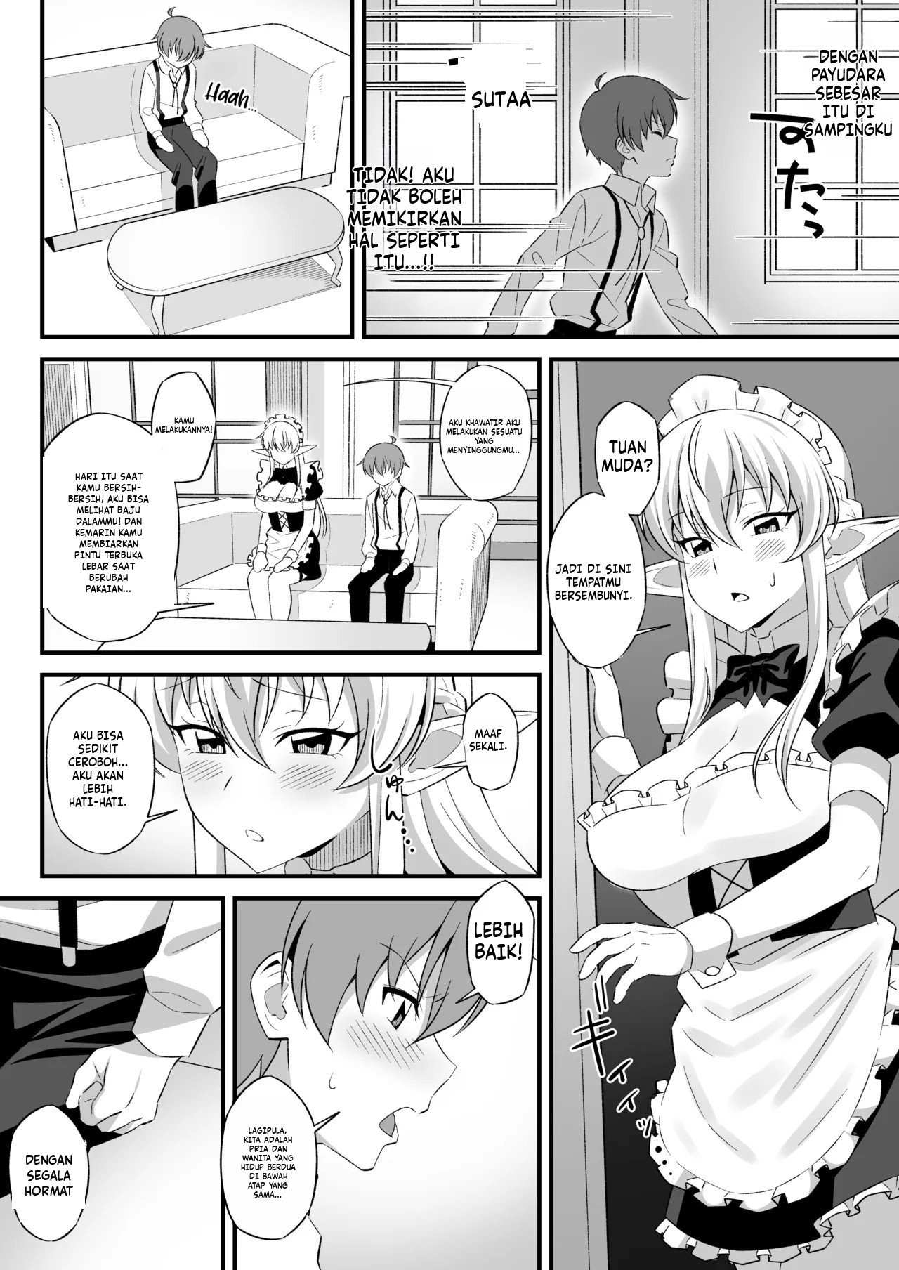 Oyashiki ni Tsukaeru Elf wa Goshujin-sama ni XXXX de Gohoushi Suru no ga Shigoto desu Chapter 1 End – halaman 5